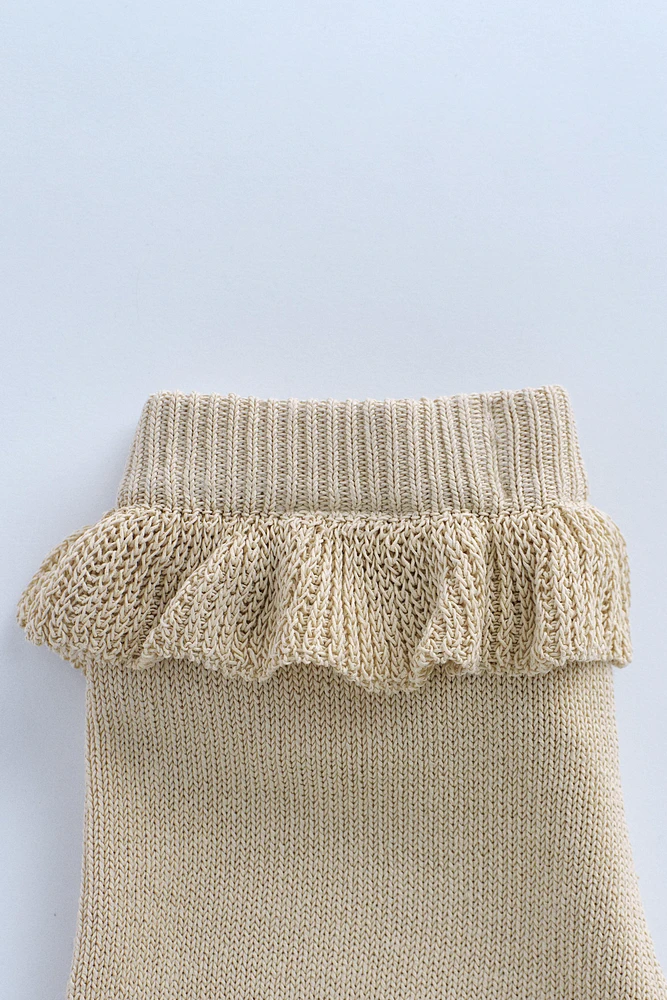 ZARA TIMELESS - BERMUDA EN MAILLE À VOLANT