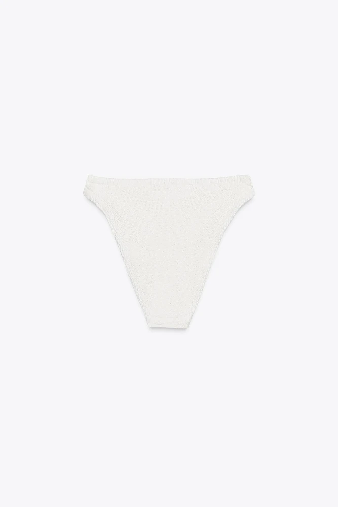 TEXTURED BIKINI BOTTOMS