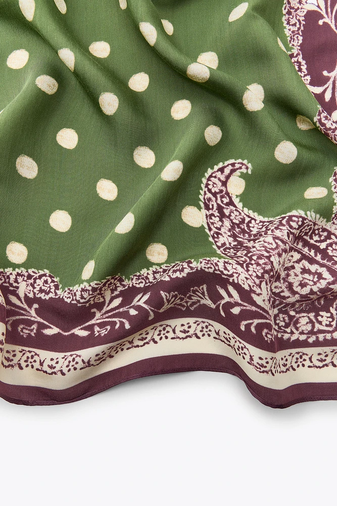 FOULARD IMPRIMÉ À POIS