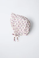 TEXTURED FLORAL BONNET