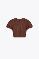 BALLOON CROP TOP
