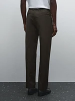 Cotton blend jogger fit trousers
