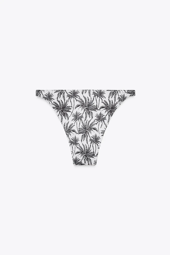 PALM TREE PRINT BIKINI BOTTOMS