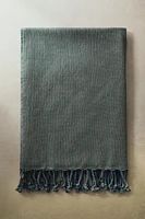 FRINGED COTTON BEACH TOWEL