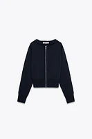 PLAIN HOODED CARDIGAN