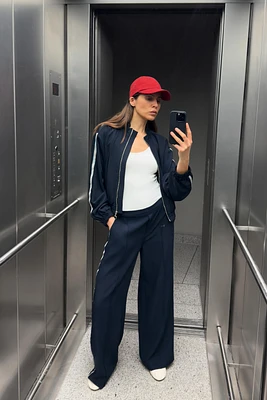 JACKET WITH SIDE STRIPES
