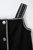 EMBROIDERED DENIM TOP