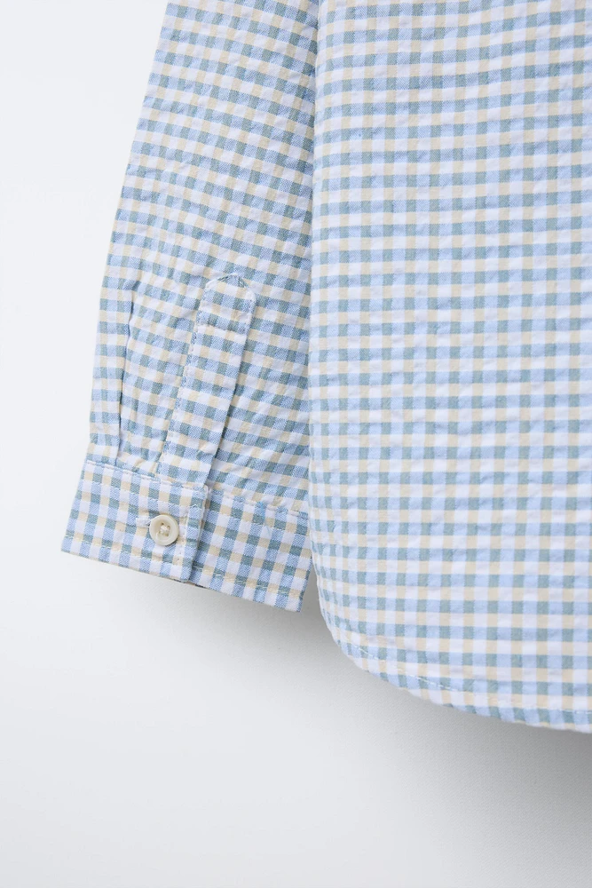 EMBROIDERED GINGHAM SHIRT