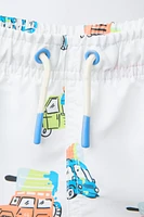 2-6 ANS/ BERMUDA DE BAIN VOITURES ET GLACES