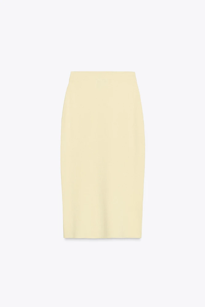 KNIT MIDI SKIRT