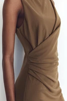 DRAPED MIDI DRESS