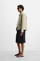 HERRINGBONE STRIPE OVERSHIRT