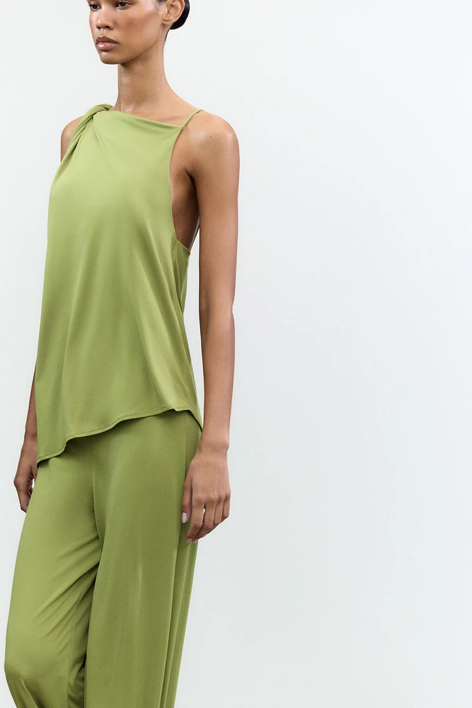 RUCHED ASYMMETRIC TOP