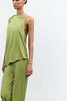 RUCHED ASYMMETRIC TOP
