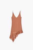 ASYMMETRICAL DRESS WITH RUFFLES