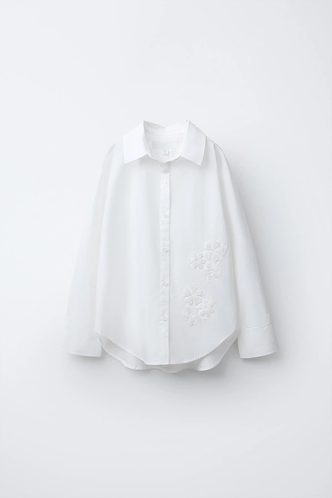 FLORAL POPLIN SHIRT