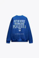 PRINTED SLOGAN SWEATSHIRT