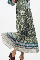 PRINTED MIDI DRESS