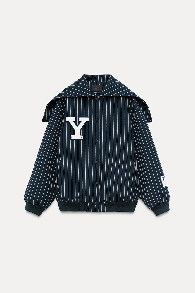 YALE™ STRIPE BOMBER JACKET