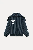 YALE™ STRIPE BOMBER JACKET