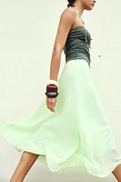 PLEATED MIDI SKIRT