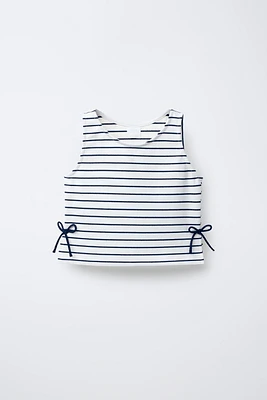 STRIPED BOW T-SHIRT