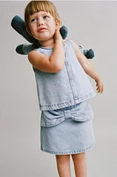 JUPE EN DENIM À LACET