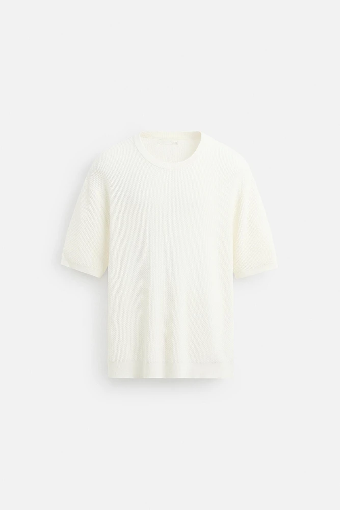 TEXTURED KNIT T-SHIRT