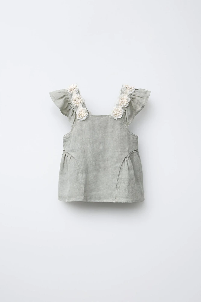 100% LINEN FLORAL SHIRT