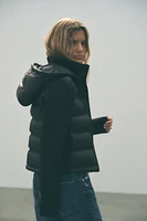 NEOPRENE EFFECT PUFFER JACKET