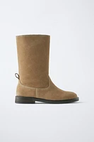 SPLIT LEATHER BOOTS