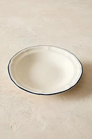 SOUP PLATE WITH GREEN RIM