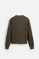 RELAXED FIT COTTON BLEND SWEATER