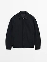 Veste à fermeture Éclair en coton mélangé