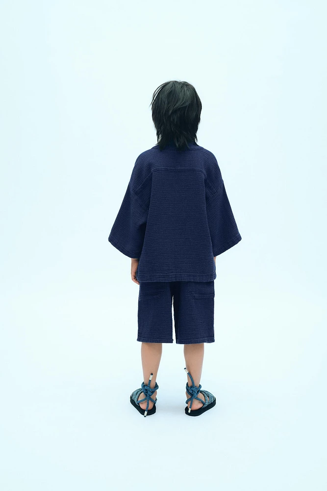 WRAP DENIM KIMONO X FANGLU LIN