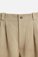 SUEDE CARGO SHORTS
