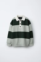 STRIPED KNIT POLO