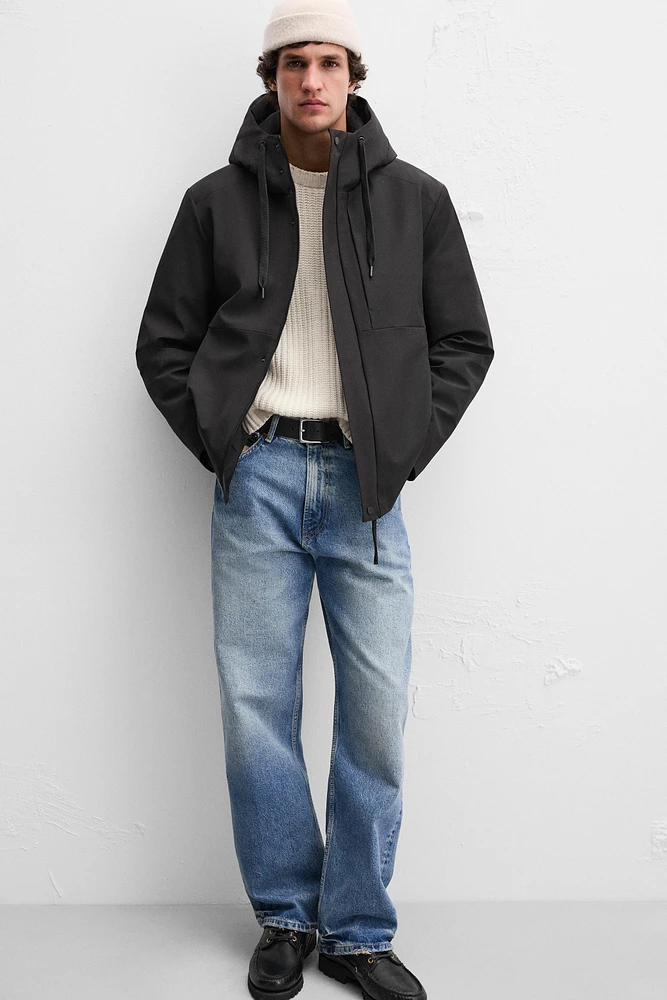 HOODED TECHNICAL JACKET