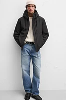 HOODED TECHNICAL JACKET