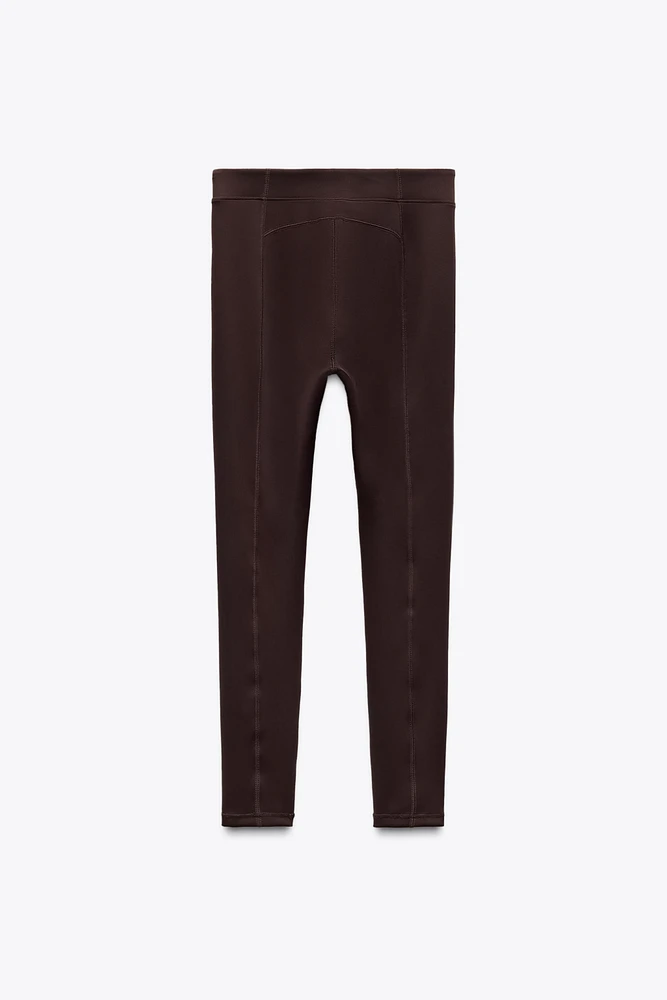 HEAT-SEALED ZIPPER LEGGINGS ZW COLLECTION