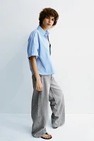 TRF HIGH-WAIST WIDE LEG CROSSOVER JEANS