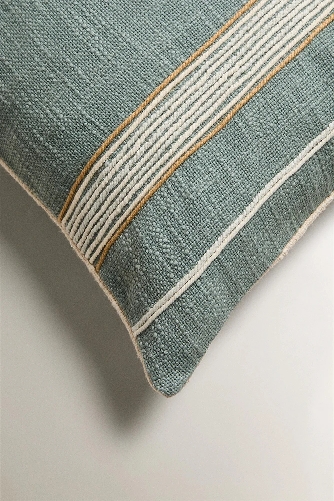 STRIPED THROW PILLOW COVER