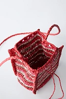 MINI RAFFIA EFFECT CROSSBODY BAG