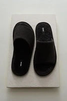 CHAUSSONS OUVERTS TISSU ÉPONGE SALLE DE BAIN