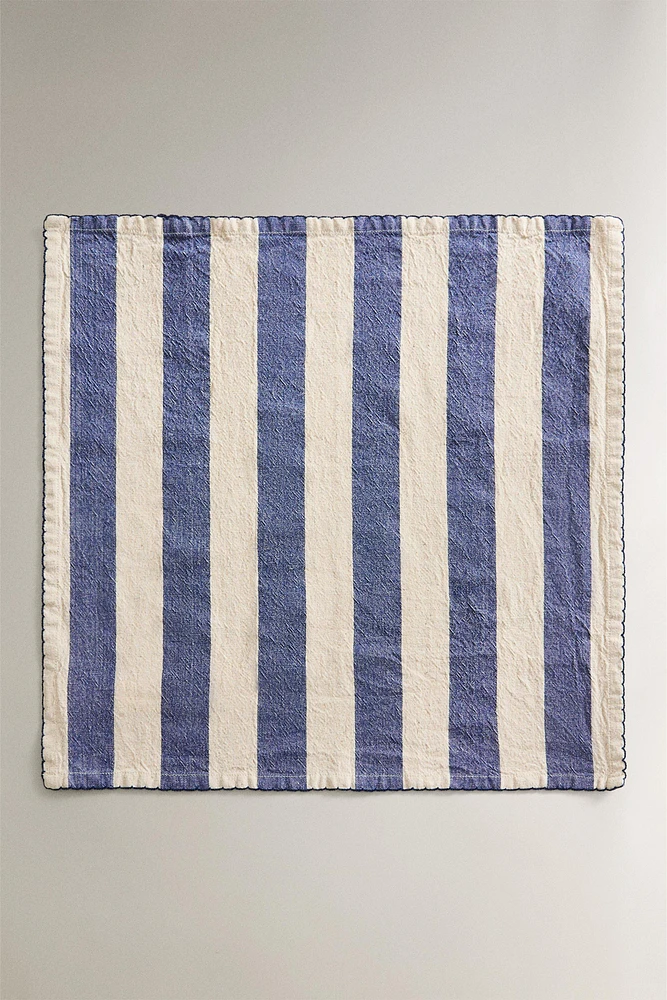 SET OF DYED THREAD STRIPED NAPKINS (SET OF 2)