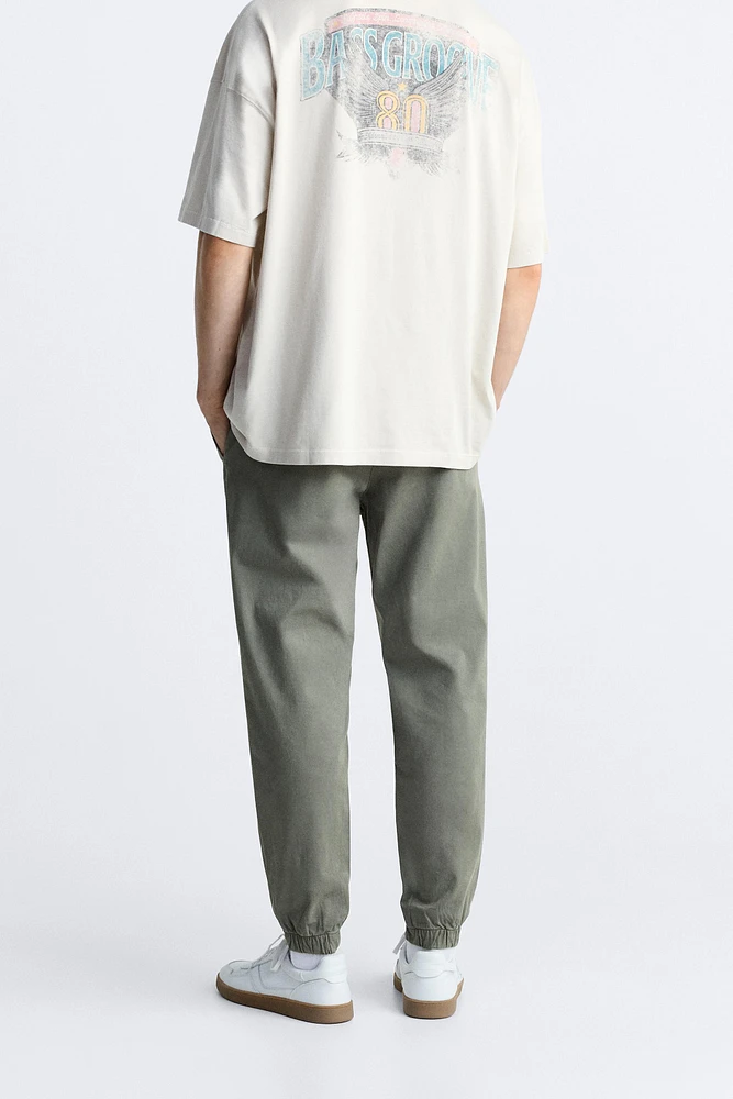 PANTALON DÉLAVÉ AVEC TAILLE JOGGING
