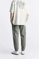 PANTALON DÉLAVÉ AVEC TAILLE JOGGING