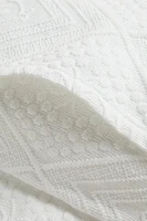 COTTON THROW PILLOW COVER WITH A GEOMETRIC DESIGN
