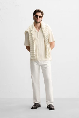 RUFFLED TEXTURED SHIRT