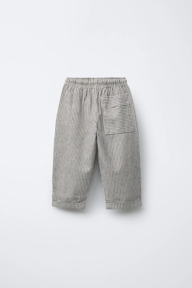 STRIPED BAGGY PANTS